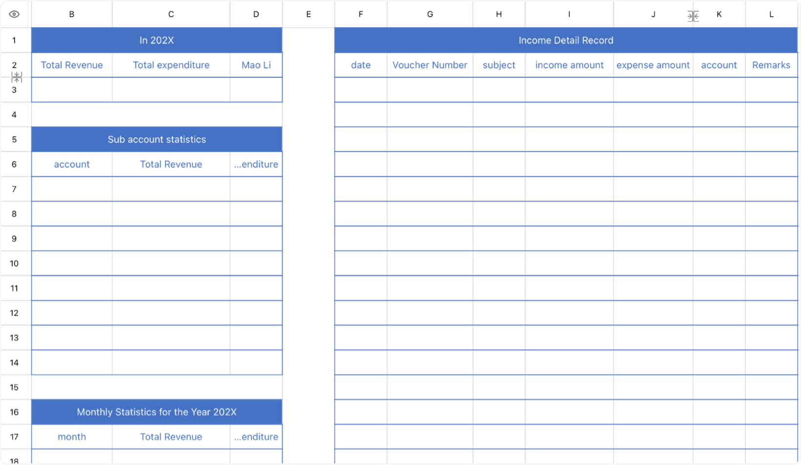 Income Detail Record